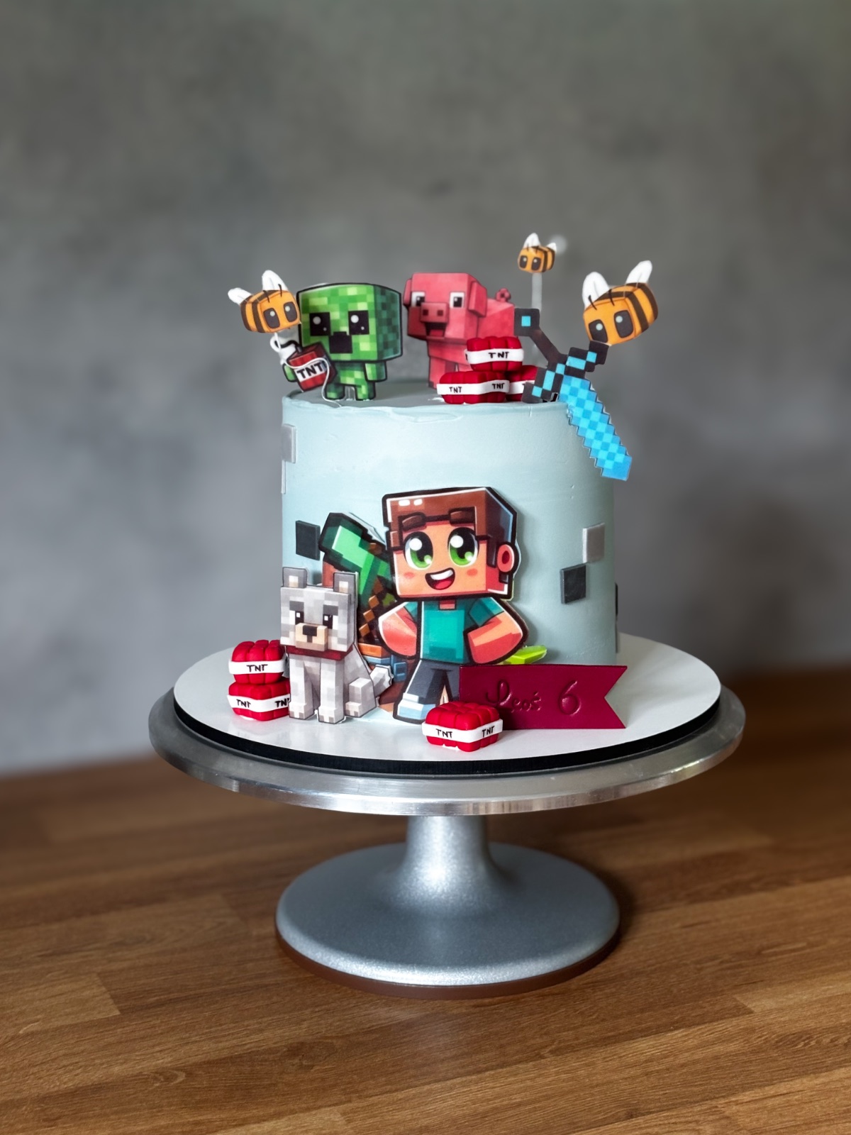 Tort urodzinowy motyw Minecraft